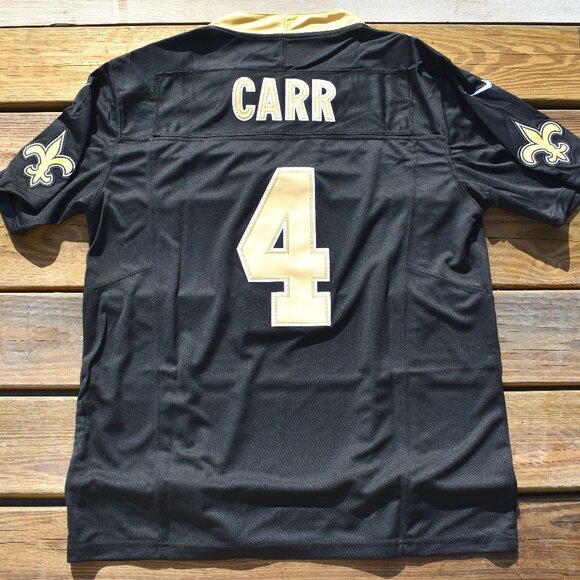 New! Derek Carr New Orleans Saints Black Football Jersey Adult Men's Size Large - Picture 1 of 2
